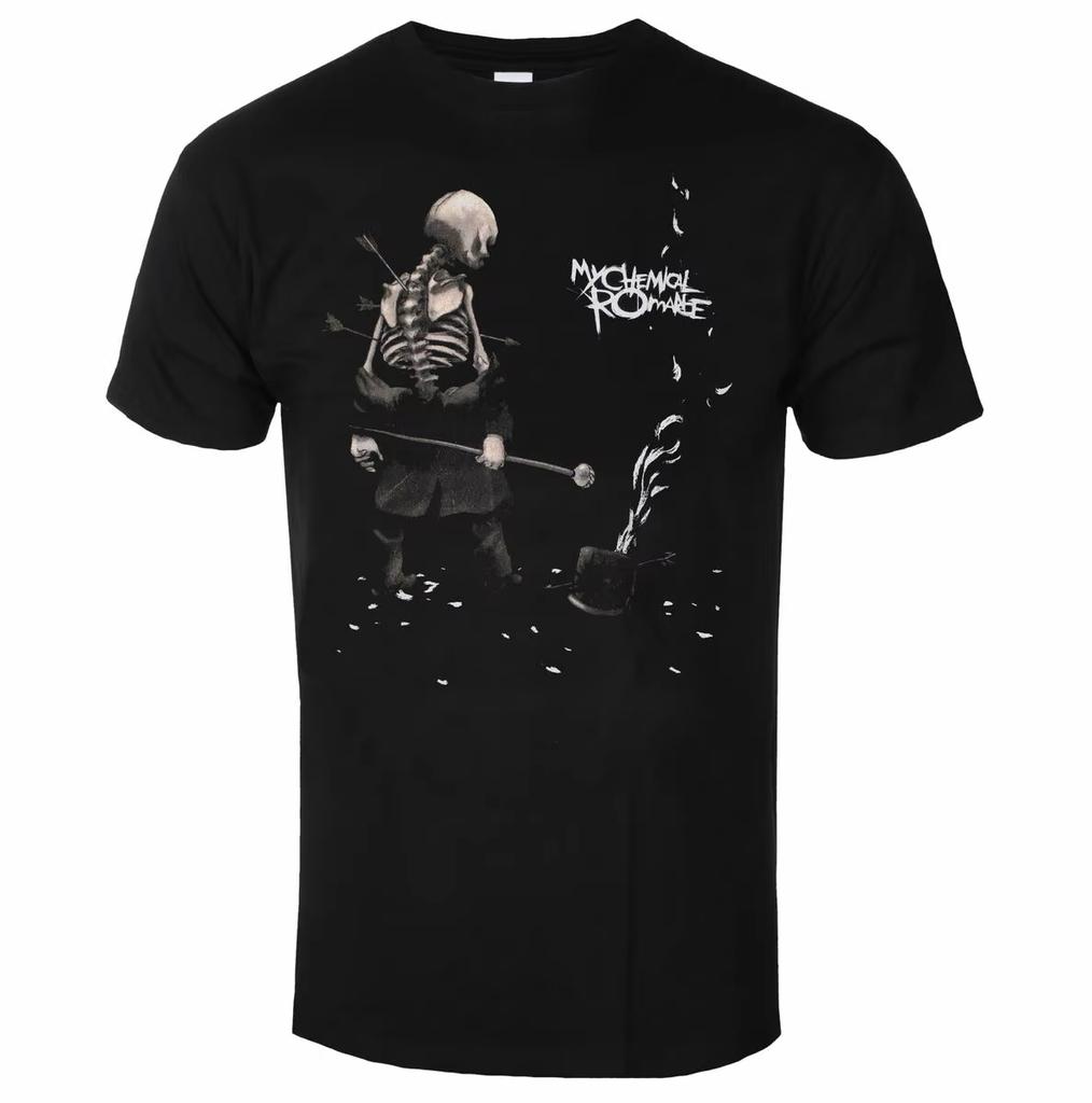 2026 Summer My Chemical Romance Graphic Cotton T-shirt Men Women Vintage Top Hip Hop Streetwear Oversized T-shirt