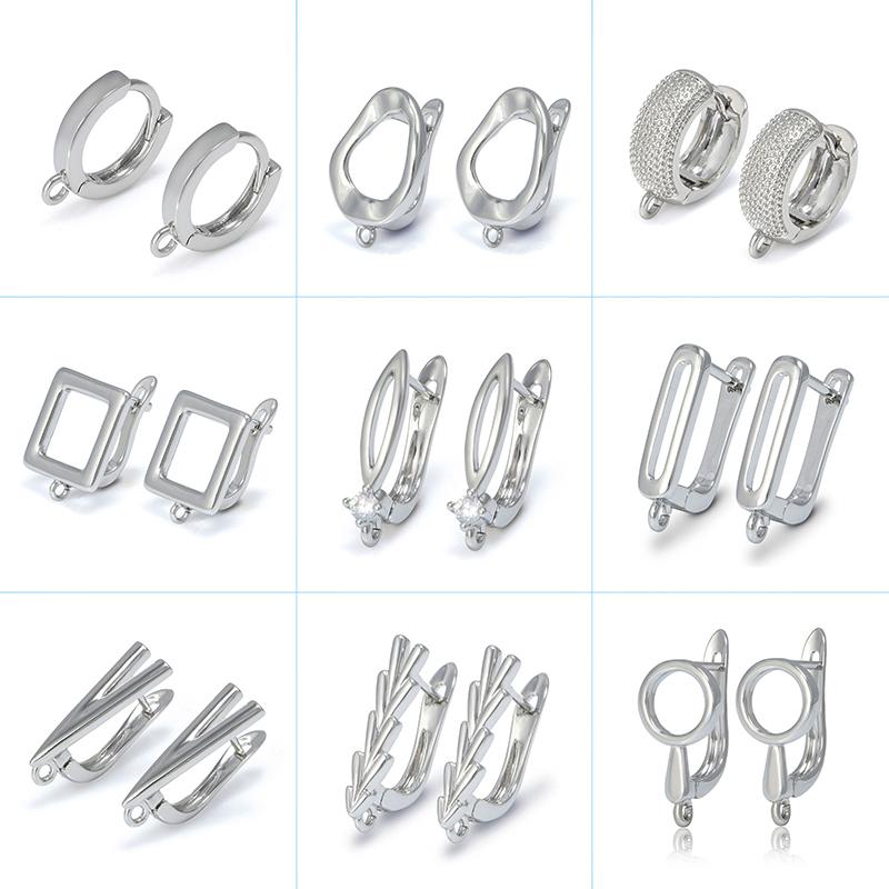 Silver Color Brass Earring Hooks for DIY Jewelry Making Handmade Silver Color Jewelry Accessories Findings Eawires