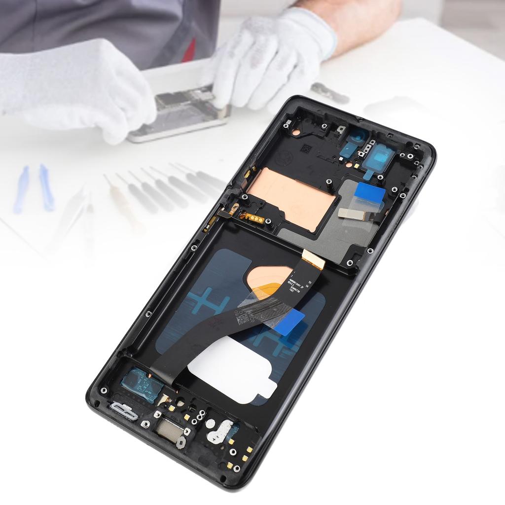 Phone Screen Replacement 6.8 Inch 3D Sensitive Touch with Fingerprint Frame Repair Tools Phone Digitizer Assembly for 1 5G G998B EU