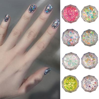 1 Box Gloss Art Effect Sequin Shiny Nail Luminous High Non-drop DIY Iridescent Firefly Style