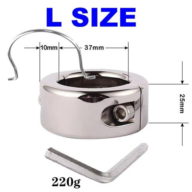 Testicle Clamp Heavy Duty Chastity Cock Ring Sex Toys Male Penis Ring Stretcher Scrotum Stimulation Lock Training Device Metal