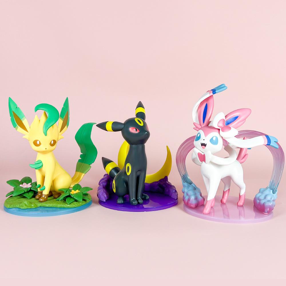 Anime character Ibu family fairy Ibu Moon Ibu Leaf Ibu Pet Pokémon figurine model birthday gift