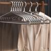 10pz Grucce Metalliche Rinforzate, Design con Spalle Scanalate Antiscivolo, Organizer Salvaspazio per Armadio per Cappotti, Vestiti, Abbigliamento