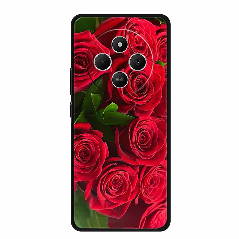 For Xiaomi Poco C75 Case POCOC75 Black Silicone Soft Back Cover Case For Poco C75 Phone Case C 75 6.88" Shockproof Coque Funda