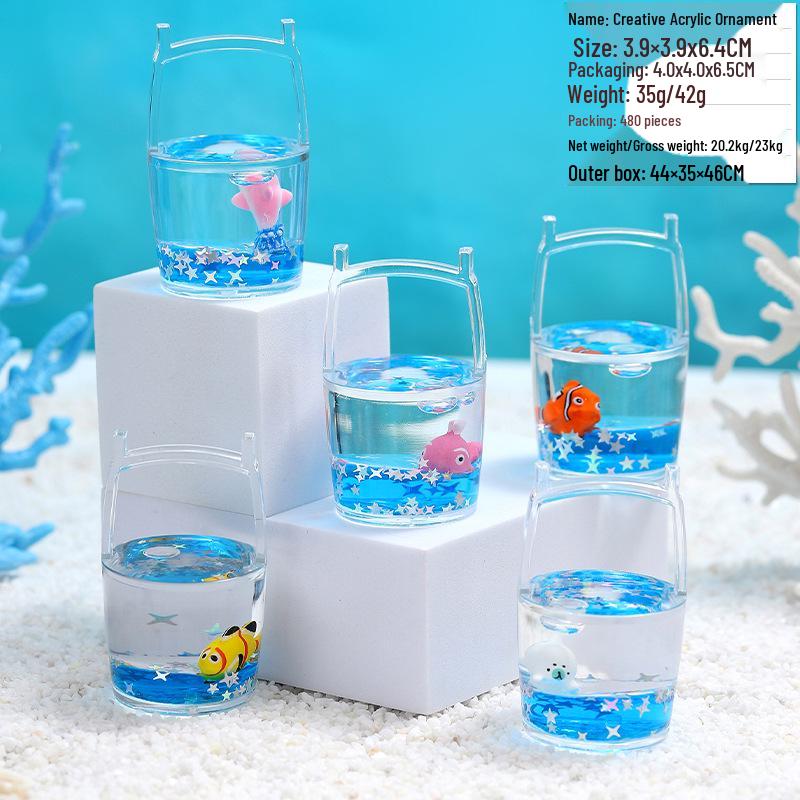 Panda Glitter Liquid Motion Hourglass - Decompression Toy & Acrylic Decoration Gift