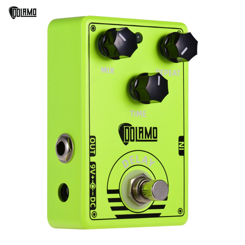 Dolamo D-14 Delay Gitarreneffektpedal Verzögerungspedal mit Mix Repeat und Zeitsteuerung True Bypass