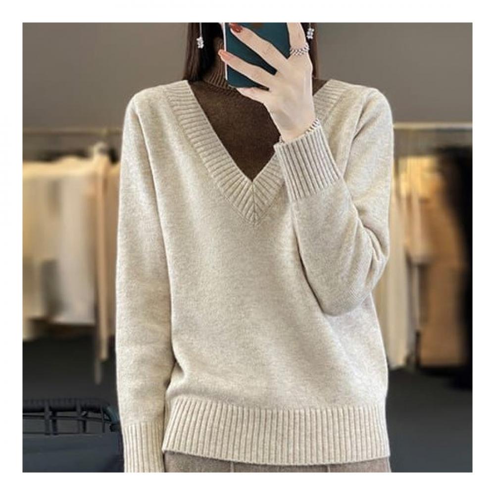 Navava Simple Daily Two In One Turtleneck Knit Nk1932