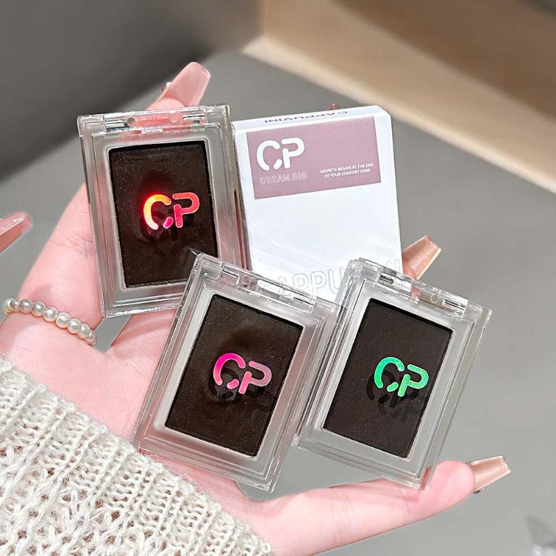 Cappuvini Dark Brown Monochrome Eyeshadow Cream Mashed Natural Smudge-Resistant Non-Drying Matte Eye Shadow Waterproof Eyeliner