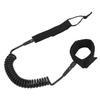 Surfboard Leash High Elasticity TPU Black   Coiled Surfing Leg Rope for Paddleboards Longboards