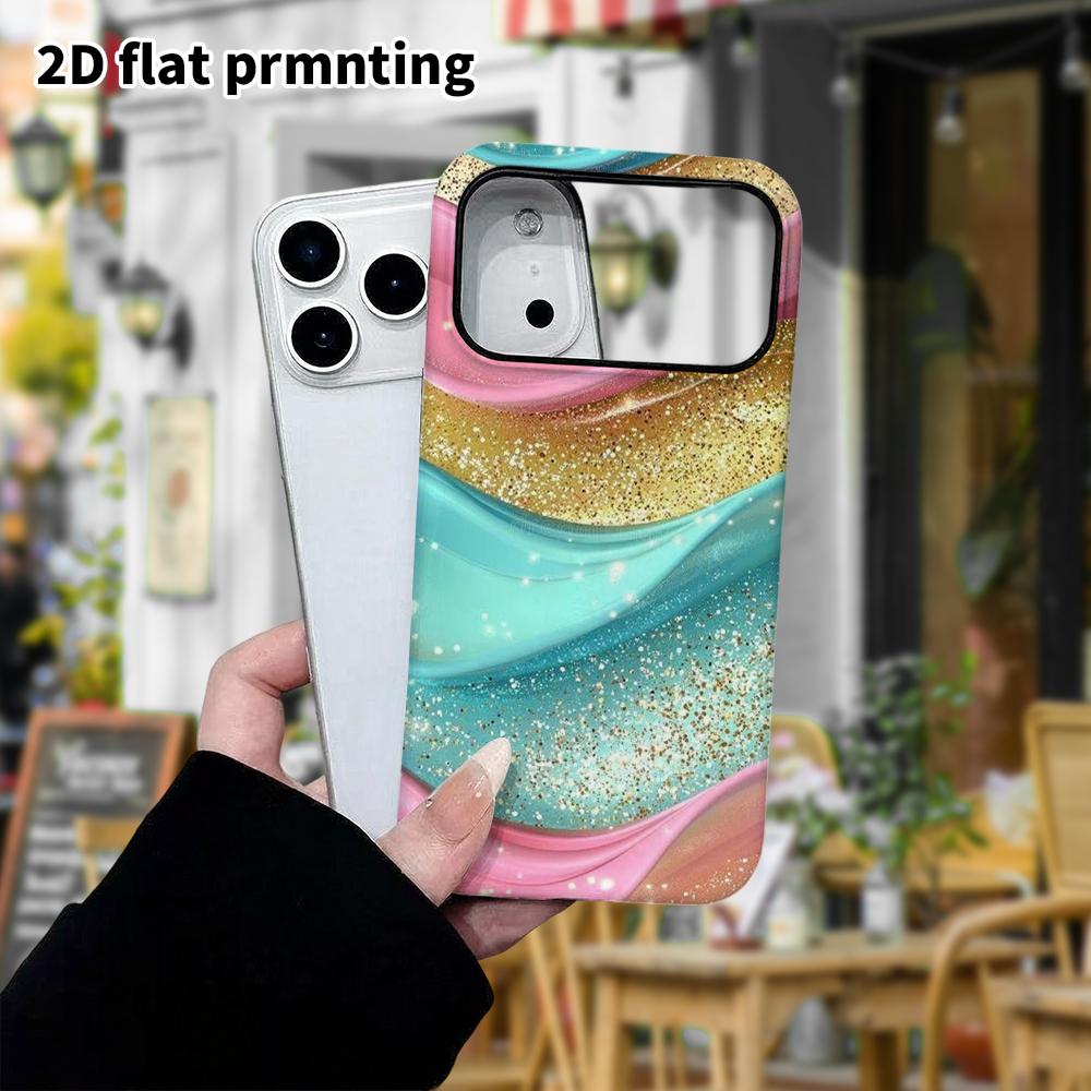 Phone Case: 2D Flat Design Suitable for iPhone 18 17 16 15 14 13 Pro Film Protective Case, Couple Style, Satin Glitter, Christmas and Halloween Gift