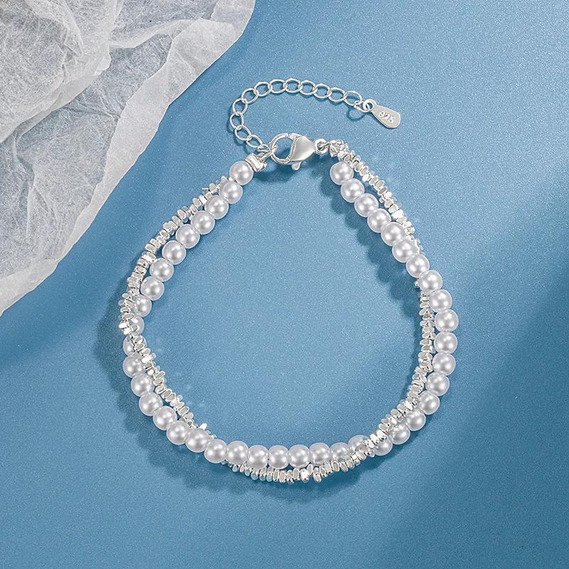 925 Silver Zircon Flower Bracelet For Women Elegant Charm Chain Jewelry Wedding Party Holiday Gift