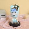 Glass cover exquisite ornament eternal dried flower rose soap bouquet Qixi Festival Valentine's Day birthday gift for boyfriend and girlfriend