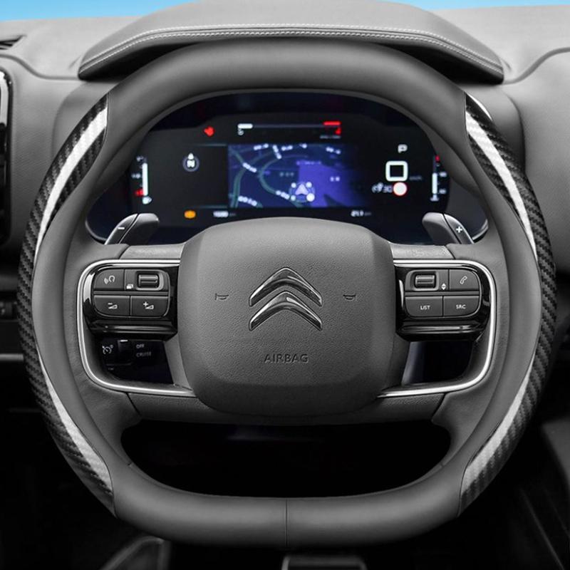 Kožený potah na volant pro Citroen C4X C5X C5 Aircross e-Berlingo C4 2021 2022 2023 2024 Auto doplňky interiéru