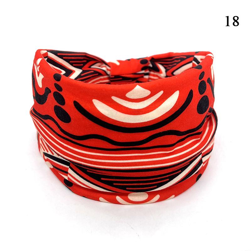 Damen Haarband Stirnband Bohemian Sport Yoga Bandage Elastisch Mädchen Breites Stirnband Print Breites Kopfband Kopfschmuck Haarband Damen