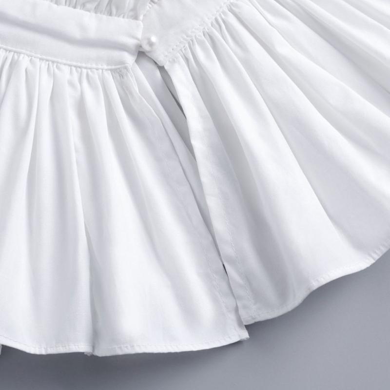 White Detachable Ruffle Collar Accessory Stand Collar Overlay for Portrait Styling, Costume Wear, Layered Outfits