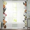 Niedliche Hunde-Tüllvorhänge für Wohnzimmer-Dekoration, moderne Schleier-Chiffon-Vorhänge, Schlafzimmer, durchsichtiger Voile