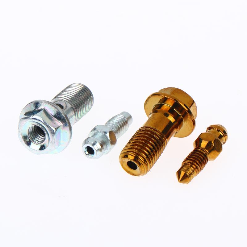1 Conjunto de Acessórios para Motocicleta Parafuso de Sangria do Freio Parafuso Banjo M10*1.25Mm /1.0Mm Parafuso do Cilindro da Pinça de Freio para Liberação de Ar