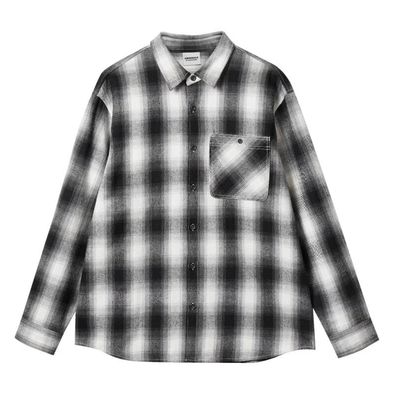 Jack & Jones Men's Cotton Plaid Long Sleeve Shirt