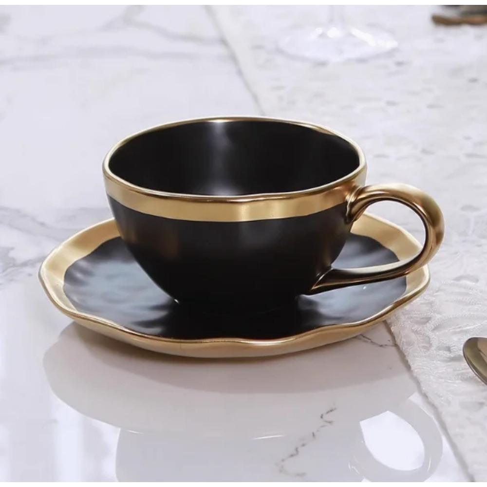 Phnom Penh Keramický šálek na kávu a podšálek Sada Šálky na odpolední čaj Snídaňové šálky Sklenice na vodu pro pár Šálek na mléčný čaj Hrnek na mléko