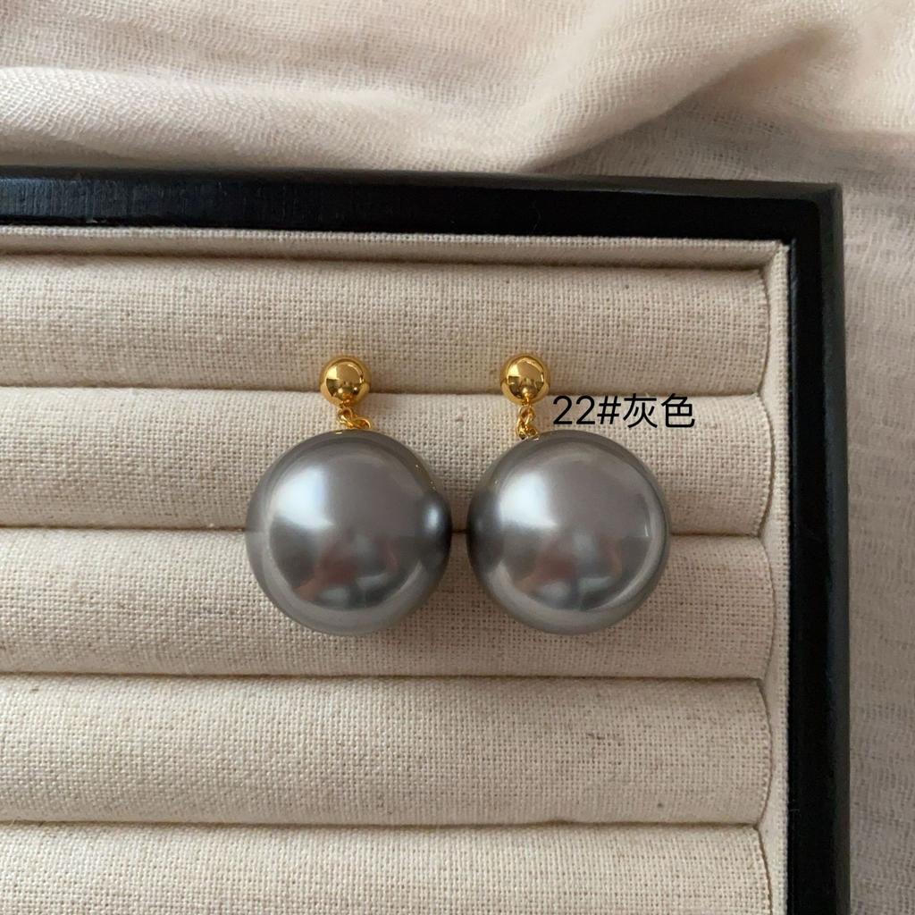 Simple Pearl Earrings Large Earrings Stud Earrings Versatile Fashion Women High-End Celebrity Temperament Light Luxury Earrings
