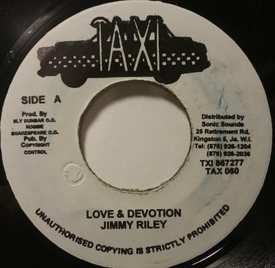 7inch Record JIMMY RILEY / GENERAL ECHO - Love & Devotion / Junking Master NONE Taxi Jamaica Reggae, Ska & Dub Used