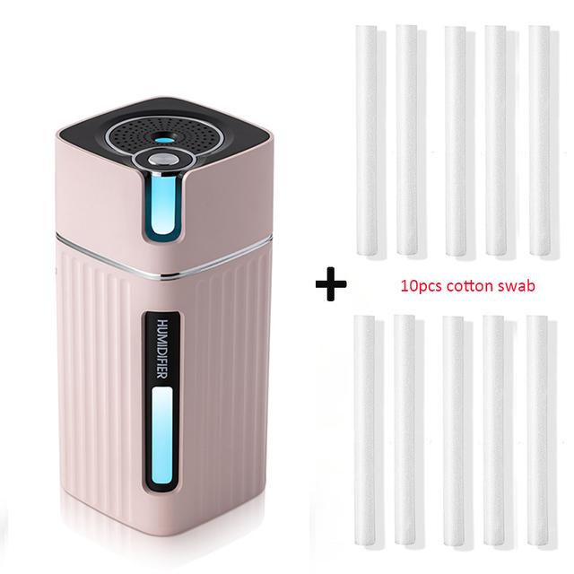 Mini umidificator portabil, cereale din lemn, 300 ml, cu ultrasunete pentru mașină, usb, aromă, difuzor de aer, culoare, lampă cu LED, umidificator pentru mașină acasă, birou