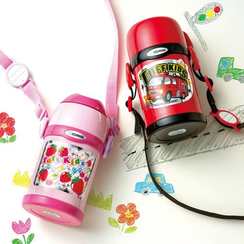 Láhev na vodu ZOJIRUSHI z nerezové oceli Cool Kids sportovní láhev 2 WAY slámka a kelímek Typ 450 ml Růžová SC-ZT45-PA