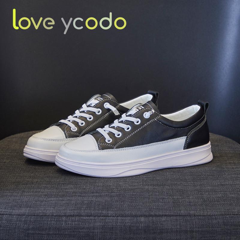 Spring and Autumn Leather Women's Shoes Flat Large Size Leather Sports Casual Loafers