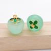 Set of 12 Colorful 3D Glass Apple Charms for DIY Bracelets & Necklaces