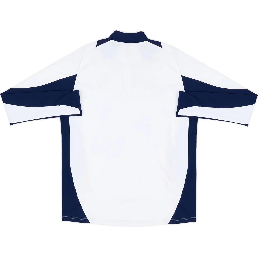 Adidas Real Madrid 2024-25 1/4 Zip Stand Collar Fashion Casual Sports Football Shirt Unisex Tops White IT5119