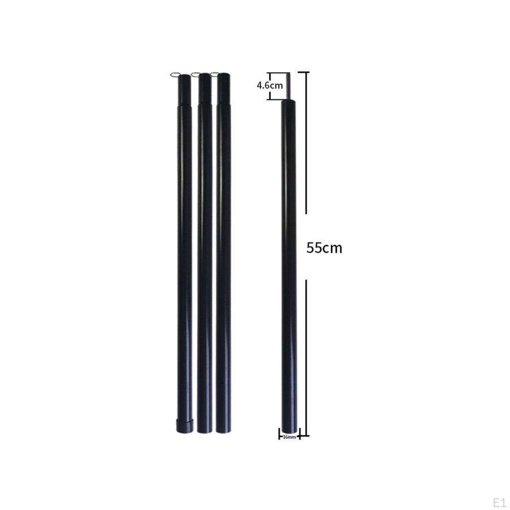 Adjustable Tent Support Pole Foldable Iron Tarp Poles for Camping Canopy Awning