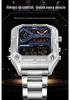 Sanda Men's Multifunctional Waterproof Electronic Watch with Night Light, Fashionable Countdown Timer, and Snooze Feature.