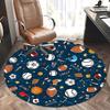Sports Ball Office Carpet Chair Mats for Desk, Sports Theme Office Chair Mat, Non-Slip Office Carpet Chair Mats for Floor, Home Decor Office Carpet Ch