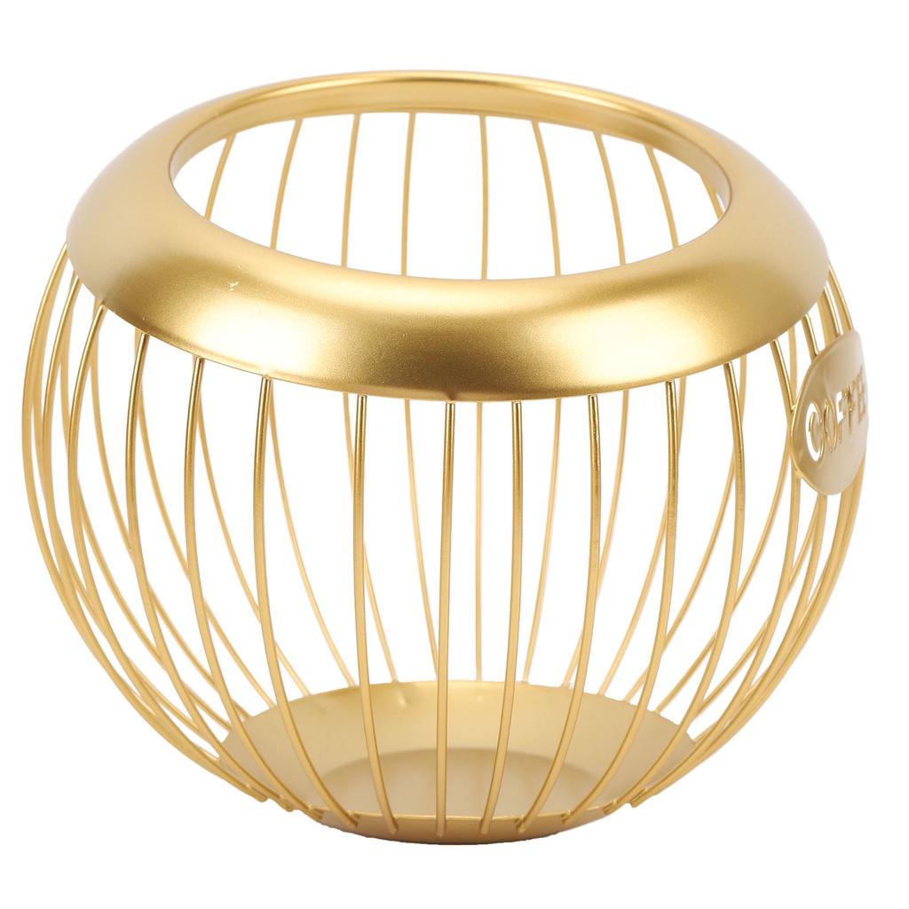 Coffee Pod Holder Wire Basket Large Capacity Iron Coffee Pods Storage Basket for Coffee Bar Counter Desktop