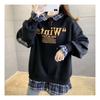 Navava Casual Men Two In One Check Collar Long Sleeve Sweatshirt Nt1325