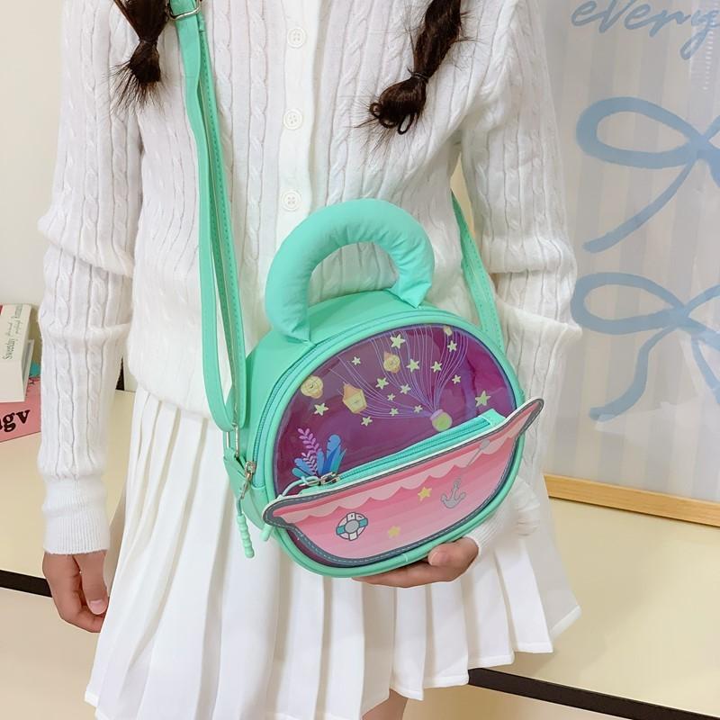 Star Cute Cartoon Jar Printed Children Round Single Shoulder Crossbody Bag