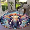 Liquidpaintanimals Round Area Rug,Carpet Rug for Living Room Bedroom Sofa Playroom Decor,Non Slip Floor Mat