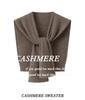 100% Pure Cashmere Knitted Shawl: All-Season Versatile Scarf & Cape