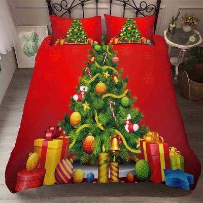 Gedruckte Schnee Santa Bettbezug Sets King Size Bettwäsche Set Weiche Bequeme Bettwäsche Bettzeug Heimtextilien Für Weihnachten Neu