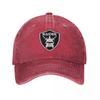 Retro Cylon Raider Baseball Cap for Men Women Distressed Denim Washed Sun Cap Visor Protection Outdoor Activities Hats Cap