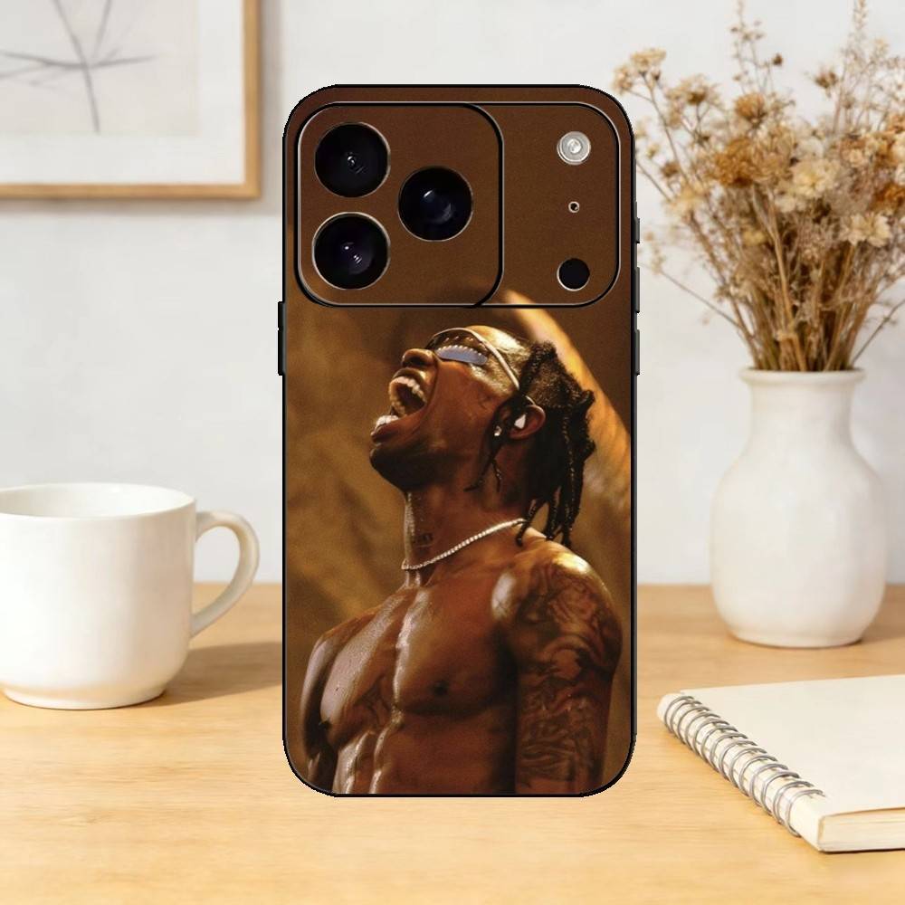 Singer T-Travis UTOPIA Scott Phone Case For iPhone 17,16,15,14,13,12,11 Plus,Pro,Max,Mini Silicone black Soft Cover
