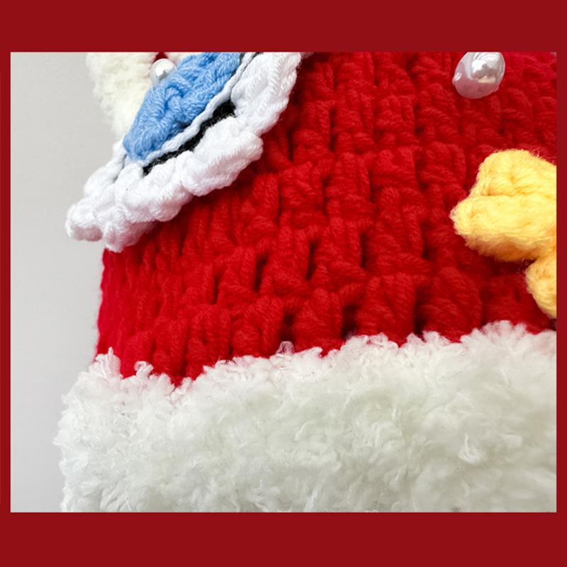 Handmade Crochet Rabbit Tiger Head Hat Men Women Chinese New Year Lion Dance Earflap Bomber Winter Thick Ski Cap for Kids Warm Gift