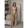 Elegant Women's Summer Sexy Bikini Tube Top Sexy Cutout Knitted Loose Casual Loose Pants Suit