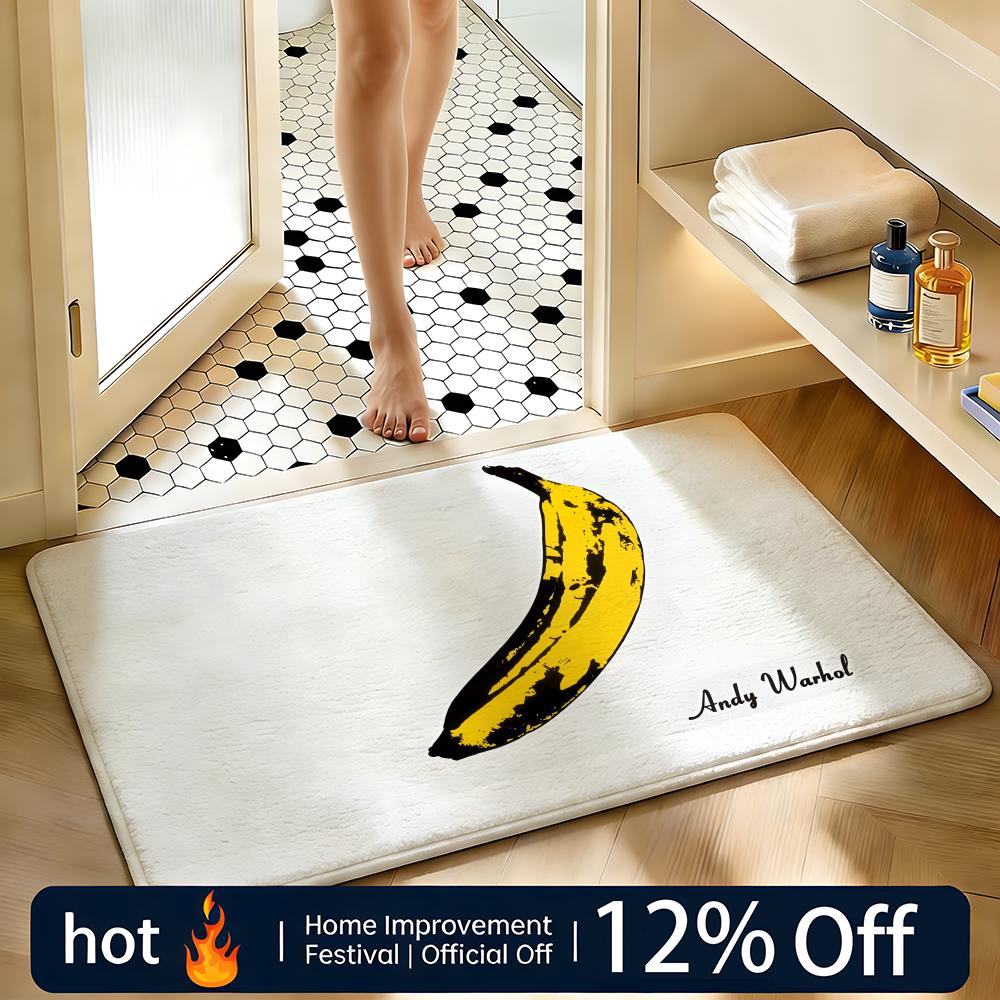 Soft Absorbent Non-Slip Rug Artist Andy Warhol Floor Mat Home Decor Doormat Bedroom Floor Mat Shower Carpet