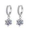 0.5-1ct D Color Moissanite Earrings for Women Lab Grown Diamond Ear Studs 925 Silver Fine Jewelry Gift