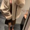 Faux Mink Fur Coat for Women Winter Thick Loose Hairy Casual Jacket Y2K Fashion Streetwear Long Sleeve Warm Fur Outerwear