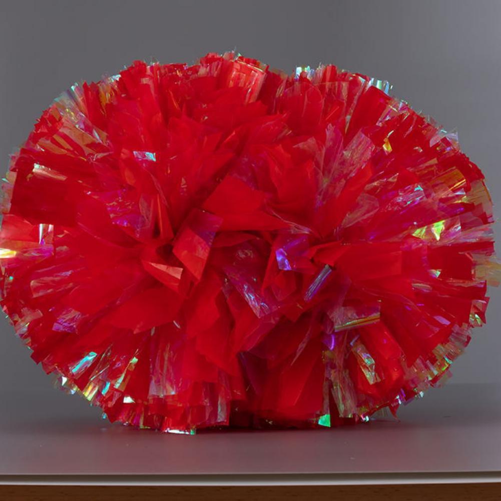 1pcs Rainbow Colorful Flower Ball Cheerleader Flower Ball Handle Rainbow Orange Single Suit