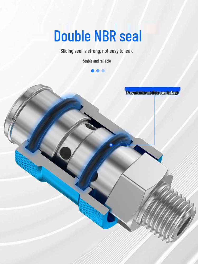 Pneumatic Sliding Hand Valve HVS-08/10/15, Double Internal Thread, Exhaust & Hand Push Sliding Switch, 1/2/4 Points
