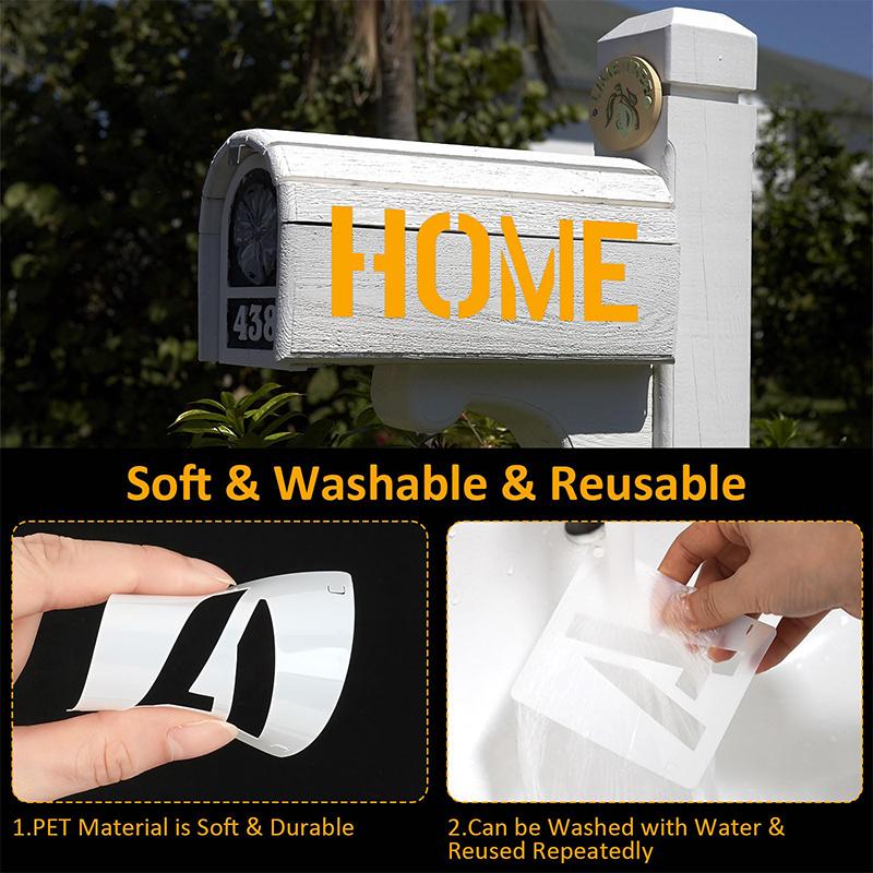 42 Pcs Letter Stencils 3 Inch, Interlocking Craft Stencils Kit, Reusable Plastic Alphabet Templates