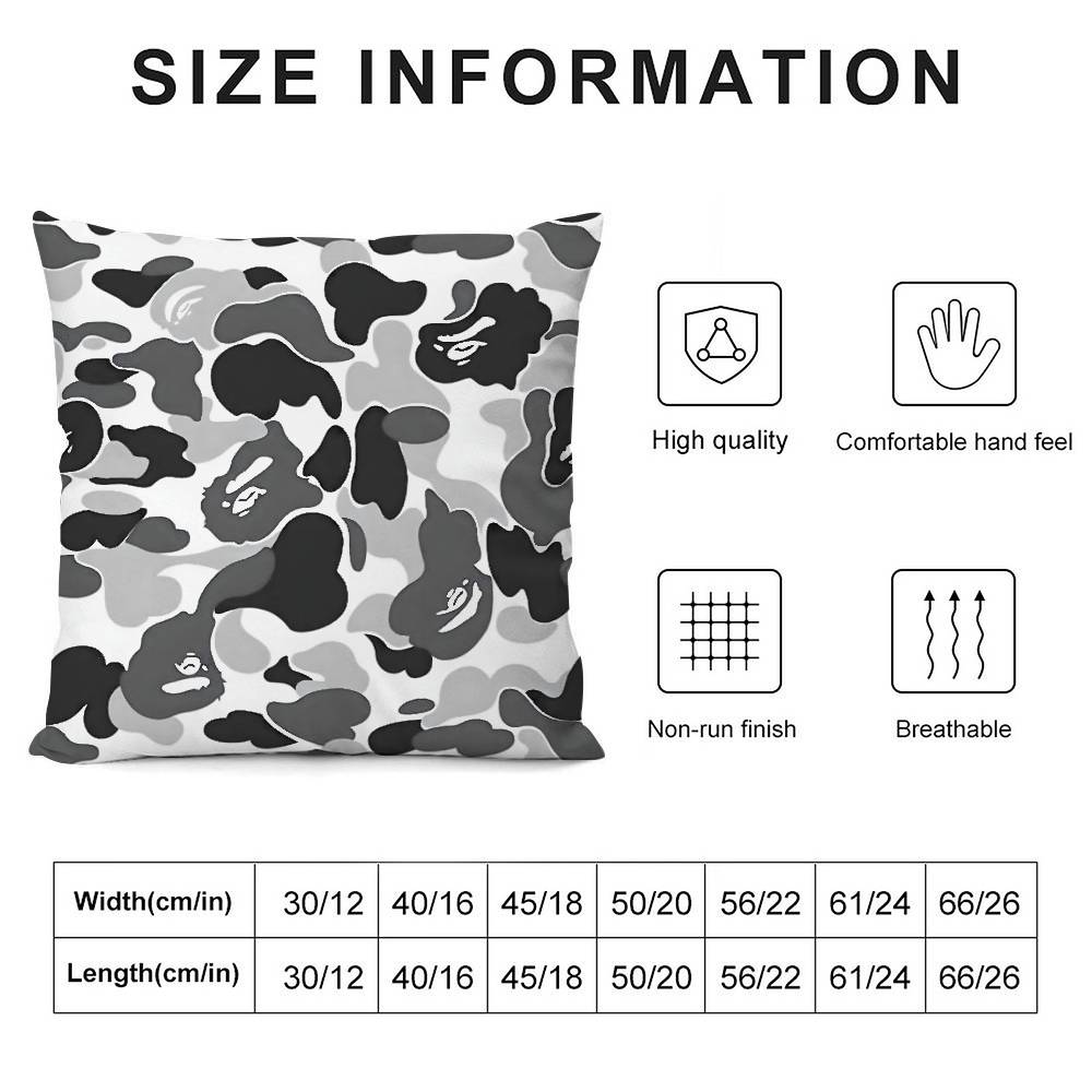 Luxury Camouflage Style Pillow Case Plush Fabric Soft Double Sided Print Sofa Cushion Cover Throw Pillow Covers